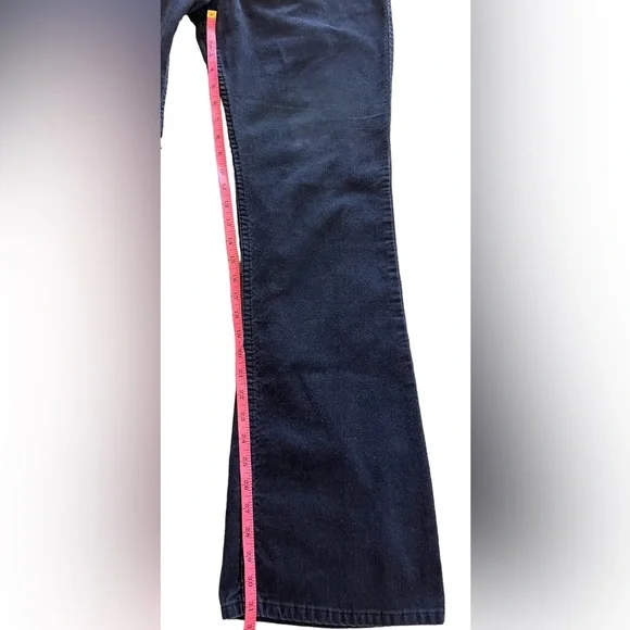 Vintage 70’s Levi’s 646 Navy Blue Corduroy Mid-Rise Semi Flare Jeans - Picture 8 of 10